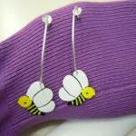 Bees Hoop Earrings