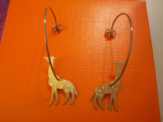 Giraffes Hoop Earrings
